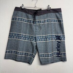 Hurley Swim Shorts 34 Stripe Navy Blue